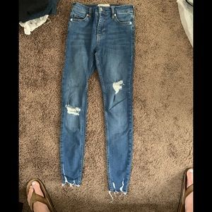 Free people ripped skinny jeans